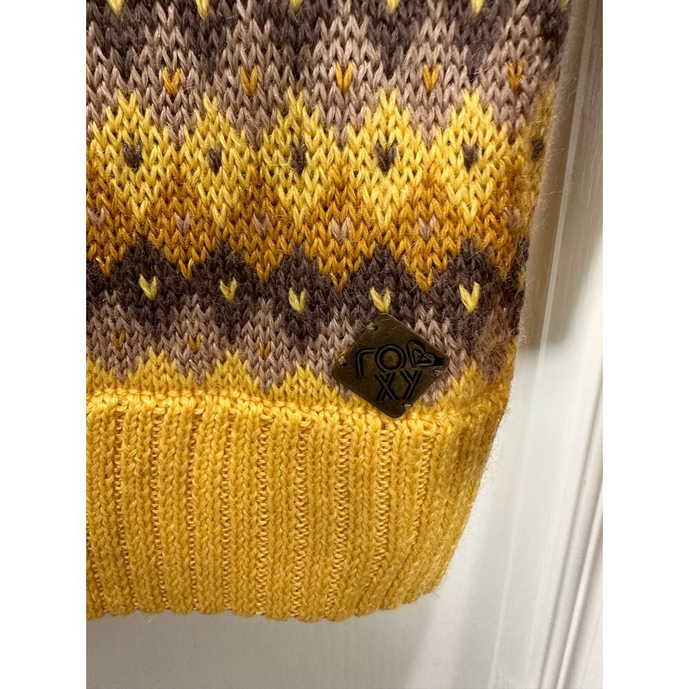 Roxy Diamond Knit Button Down Long Sleeve Wool Bl… - image 3